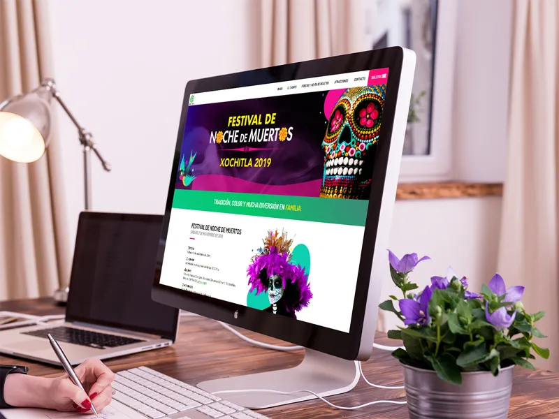 Proyecto de diseño web para Xochitla, campaña Día de Muertos